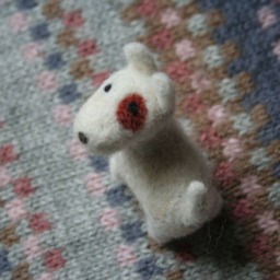 Felted Dog - Needle Puppy Christmas Tree Decor Chinese Zodiac Sign Gift - thumbnail 2