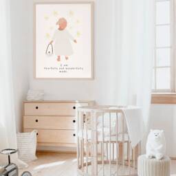 Psalms 139 Christian Nursery Print Printed & Shipped - Modern Scripture Decor Bible Verse Prints Christmas Gift - thumbnail 3