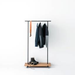 Small Clothes Rack On Wheels Made Of Massiv Wood - thumbnail 2