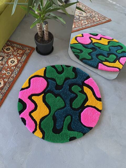 Tufted 3D Rug, Modern Funny Bedroom Aesthetic Cute Personalized Living Room Floor Mat - image 1