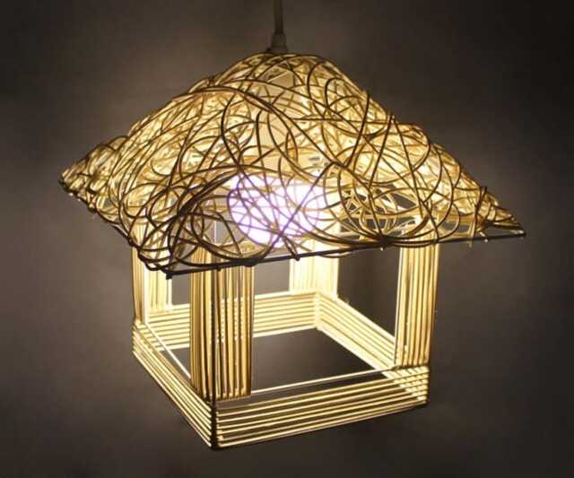 "House-Shaped Pendant Light, Decorative Room Ceiling Lighting, Width 11.8"" Or 15.7" - image 1