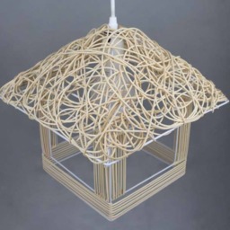 "House-Shaped Pendant Light, Decorative Room Ceiling Lighting, Width 11.8"" Or 15.7" - thumbnail 3