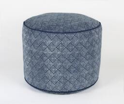 Handspun Hmong Indigo Batik Ottoman Pouf Hill Tribe Ethnic Pillow - 18x14