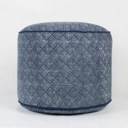 Handspun Hmong Indigo Batik Ottoman Pouf Hill Tribe Ethnic Pillow - 18x14 - thumbnail 2