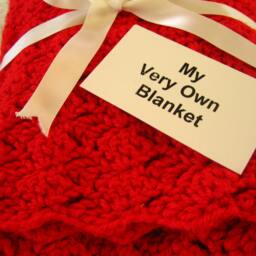 Valentine's Red Hand Crocheted Baby Or Toddler Blanket - thumbnail 3