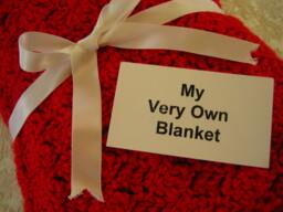 Valentine's Red Hand Crocheted Baby Or Toddler Blanket