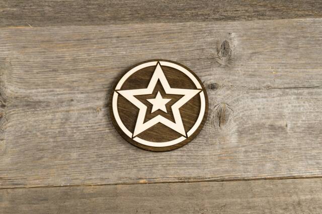 star Decoration Wooden Sign. Door Or Wall Mounted - image 1