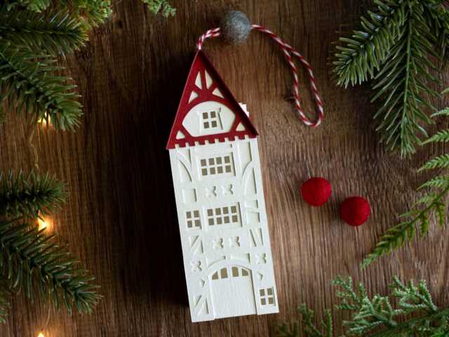 London Christmas Ornament, London Handmade Of Layered Artisan Paper - image 1