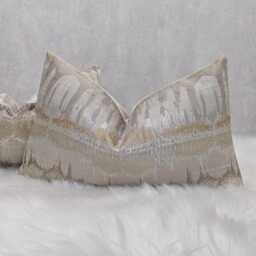 Aztec Inca Cream & Gold Cushion Cover, Inca Decorative Pillow Design, Sofa Throw Bed Rectangle Cover - thumbnail 2