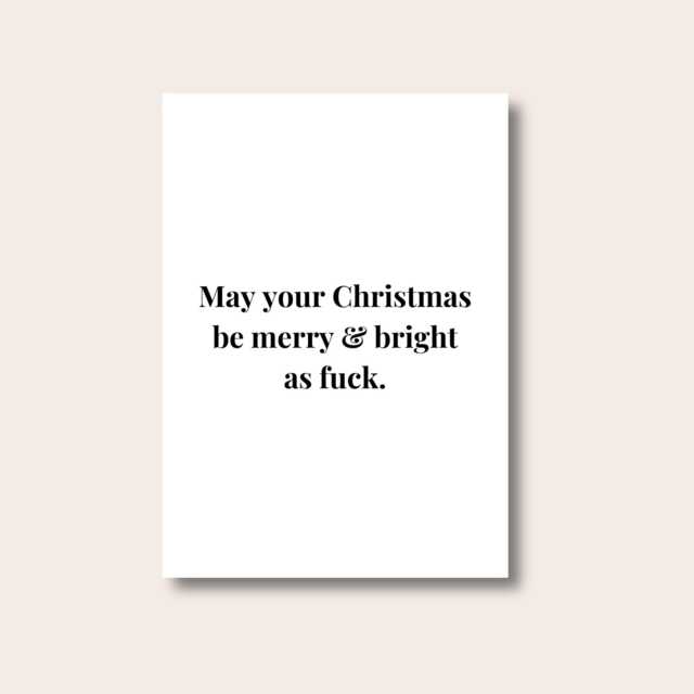 Funny Christmas Quote Print, May Your Be Merry Rude Festive Decor, Sarcastic Holiday Poster, Prints - image 1