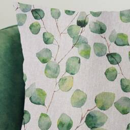 Handmade Green Floral Cushion Cover Country Home Decor - thumbnail 2