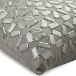 "Art Silk Silver Toss Throw Pillow 16""x16" - thumbnail 2