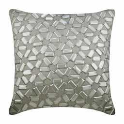 "Art Silk Silver Toss Throw Pillow 16""x16"