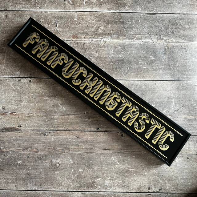 Fanfukingtastic Framed Metal Print Retro Gallery Wall Art - image 1