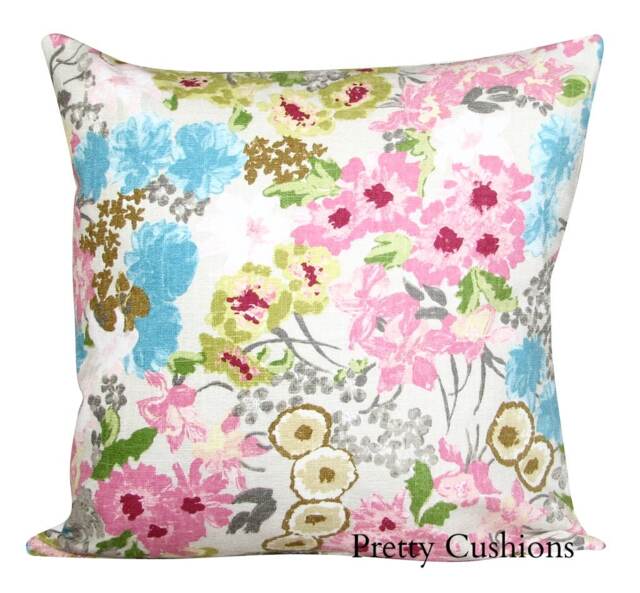Harlequin Florica Jardin Boheme Azalea & Turquoise Cushion Cover - image 1