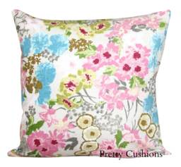 Harlequin Florica Jardin Boheme Azalea & Turquoise Cushion Cover - thumbnail 1