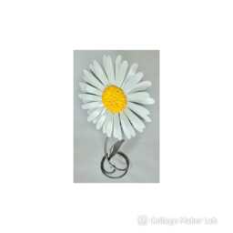 Handsculpted White Daisy Flower Ornament For Wedding Anniversary Gift Metal Floral Centrepiece Display Present Valentines Wife - thumbnail 4