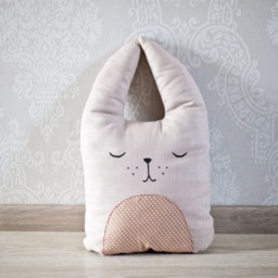 Hare Cushion Pillow Rabbit Nursery Throw For Master Bedroom Relax Boy Room Fun Giant Stuffed Bunny Animal Head Pillowcase - thumbnail 2