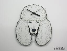 Poodle Dog Face Wall Clock - thumbnail 1