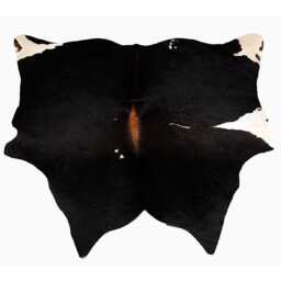 Authentic Small Brown & White Cowhide Rug - Statement Piece For Sophisticated Decor - 30x30 Inches - thumbnail 1