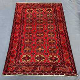 Gorgeous Baluch Tribal Area Decor Rug, High Pile Wool Bed Room Rustic Rug - 4.5x6.3 Ft - thumbnail 2