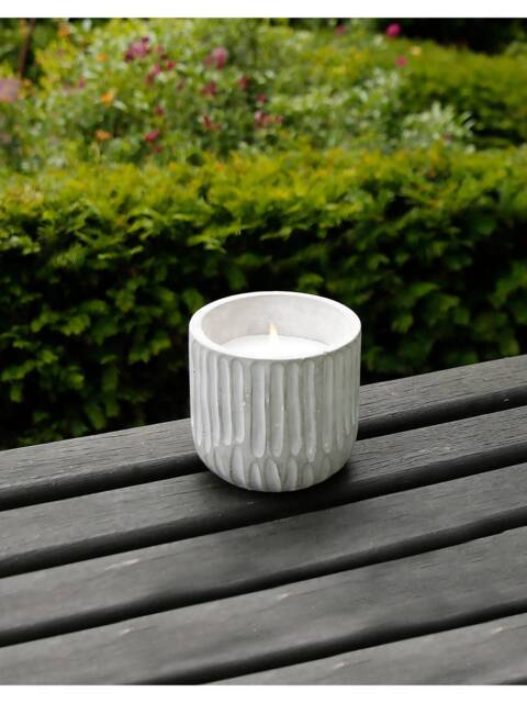 Grooved Citronella Candle Pot