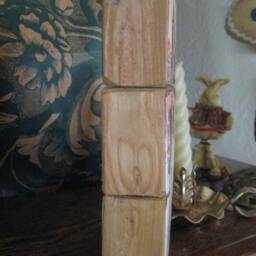 Victorian Christmas Wooden Shelf Puzzle Blocks Peeking At Vintage - thumbnail 3