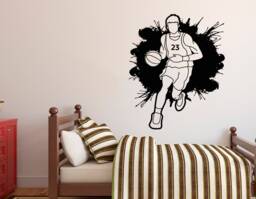 Custom Basketball Player Wall Decal Sports Nursery Decor 2271 - thumbnail 1