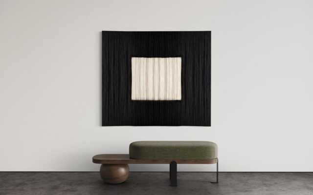 Made To Order/Wall Hanging/Fiber Art/Contemporary Art/Large Art/string Art/Minimalist Art/Abstract Art/Black & White /Home Decor/Tapestry/ - image 1