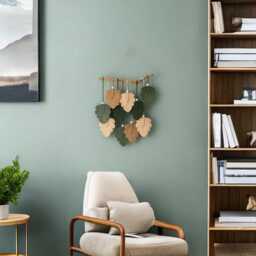 Monstera Leaves, Macrame Wall Hanging, Feathers Home Decor, Best Friend Gift, Housewarming Mothers Day Gift L47 - thumbnail 3