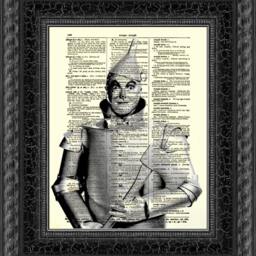 125+ Year Old Antique Dictionary Pages With Wizard Of Oz Portraits, 4 Set, Dorothy & Toto, The Tin Man, Cowardly Lion, Scarecrow, Halloween - thumbnail 3