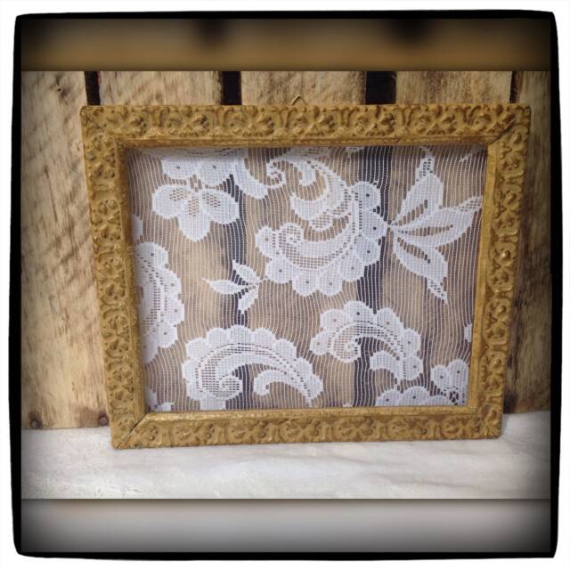 Golden Picture Frame With Sweet Lace - image 1