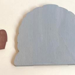 Hand Painted Wooden Fairy Door With Treasure Chest Child Room Decor - thumbnail 3