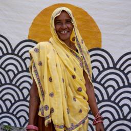 Handmade Block Print Kantha Throw Blanket Boho Cotton Quilted Bedcover - thumbnail 3