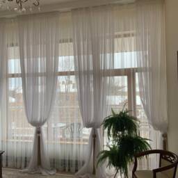 Modern Light Curtain White Voile Farmhouse/Country/Cottage/Cafe Window Decor Curtains Of The Linen Look - thumbnail 2