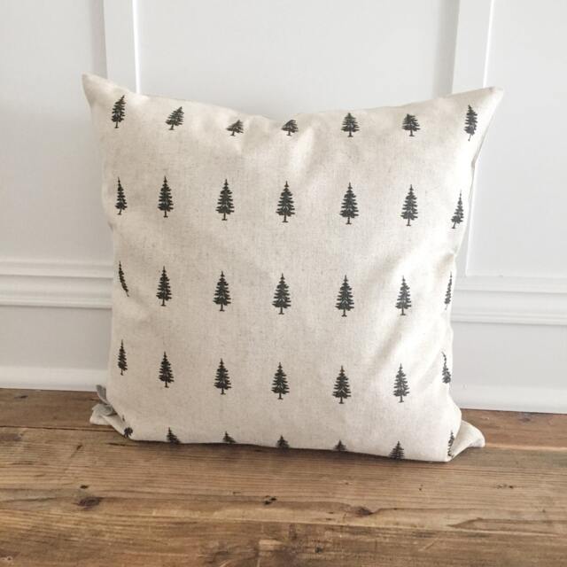 Tree Stamp Pillow Cover - Design 1