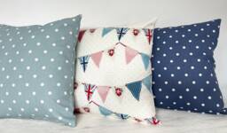 Spotty Cushion Cover/ Scatter Cushions/Bunting Fabric Shabby Chic Gifts Home Decor Vintage - thumbnail 1