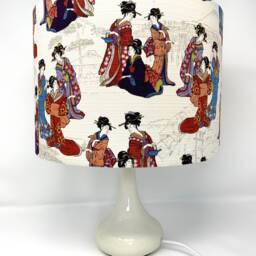 Geisha Lampshade Japanese Oriental Ladies Light Shade - thumbnail 4