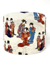 Geisha Lampshade Japanese Oriental Ladies Light Shade - thumbnail 1