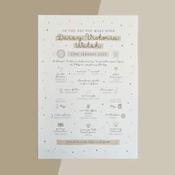 On The Day You Were Born Personalised Unframed Print, Neutral Baby Gift, New Christening 1St Birthday, Birth Stats - thumbnail 2