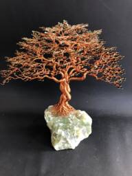 Triple Tree Of Life Trunk On Green Calcite