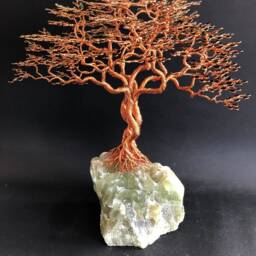 Triple Tree Of Life Trunk On Green Calcite - thumbnail 2