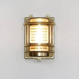 Asopia Handmade Brass Nautical Wall Sconce - Ip54 Outdoor Patio Light - thumbnail 1