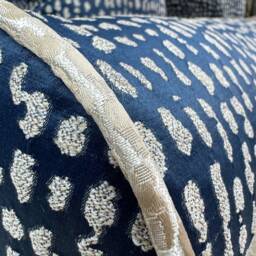 "Navy Cushion, 16"" X 6" - thumbnail 2