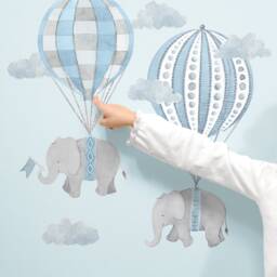 Floating Along - Blue Fabric Wall Decal Nursery Daydreams Collection Mej - thumbnail 3