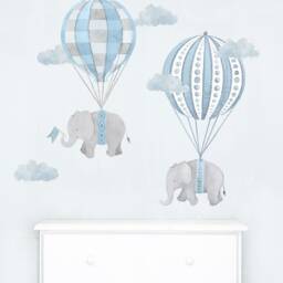 Floating Along - Blue Fabric Wall Decal Nursery Daydreams Collection Mej - thumbnail 1