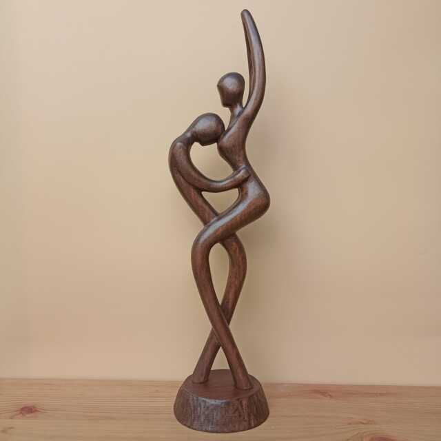 Wood Sculpture Admiration Wood Carving Wedding Gift - image 1