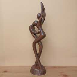 Wood Sculpture Admiration Wood Carving Wedding Gift - thumbnail 3