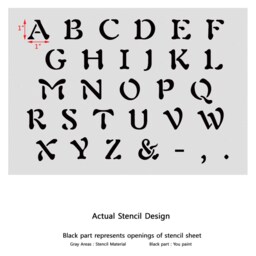 Alphabet Stencil Reusable Template For Wall Art Crafting & Painting Signs #3 - thumbnail 2