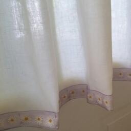 White Handkerchief Linen Cafe Curtain, Irish Cafe Curtains, Kitchen Curtains , White Curtain, Kitchen Curtains - thumbnail 3